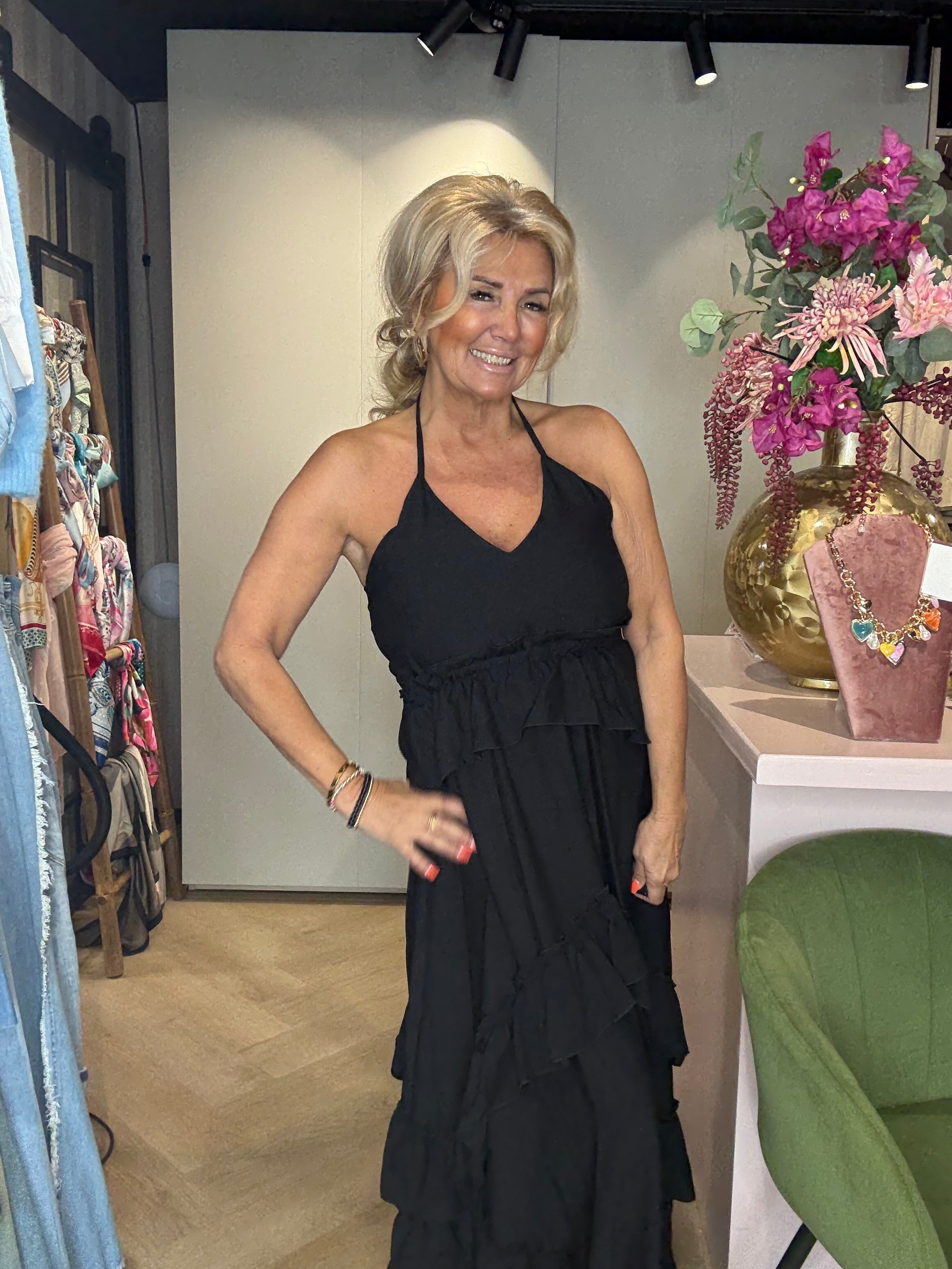 Jurk Breeze Halter Zwart